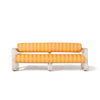 Swatch for Contini Sofa Kit Bistro Papaya Stripe |  Antique White Frame