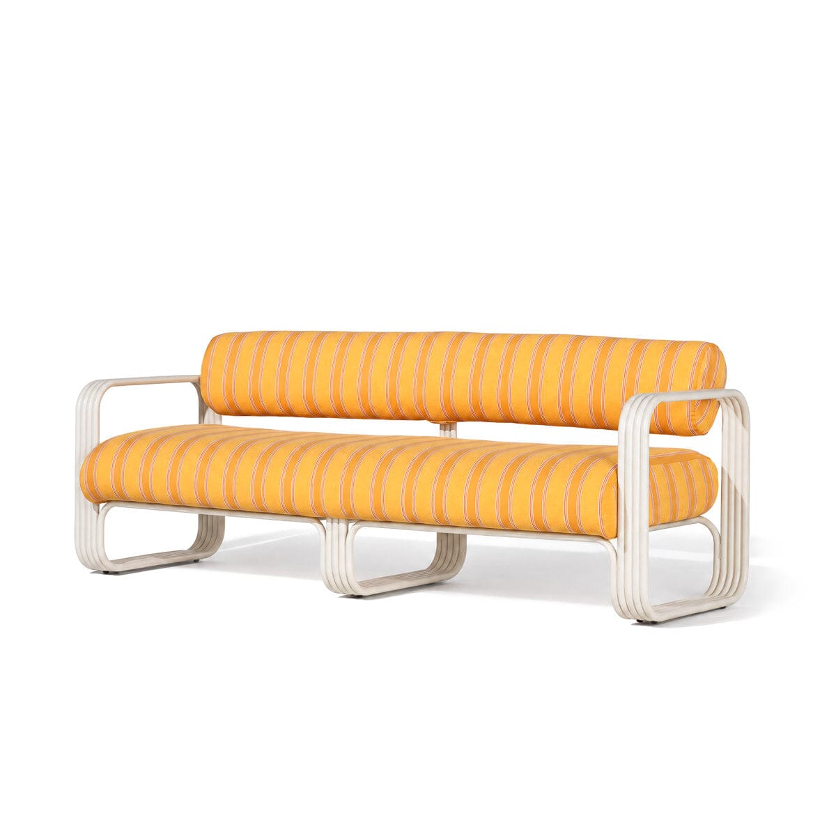 Contini Sofa Kit Bistro Papaya Stripe | Antique White Frame Contini Sofa Kit Business & Pleasure Co Aus 