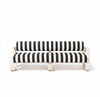 Swatch for The Contini Sofa in Crew Vintage Black Stripe | Antique White Frame