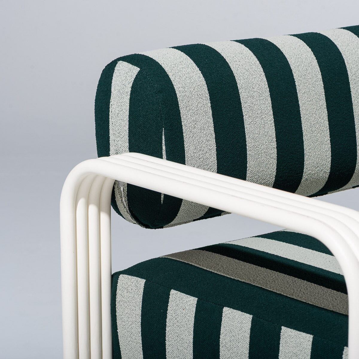 Contini Sofa in Terry Green Stripe | Antique White Frame Contini Sofa Kit Business & Pleasure Co Aus 