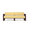 Swatch for Contini Sofa Kit in Crew Mimosa Stripe | Merlot Frame
