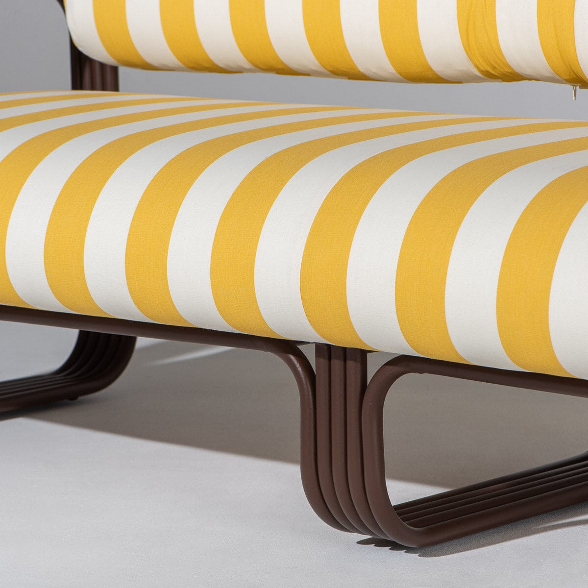 Contini Sofa Kit in Crew Mimosa Stripe | Merlot Frame Contini Sofa Kit Business & Pleasure Co Aus 