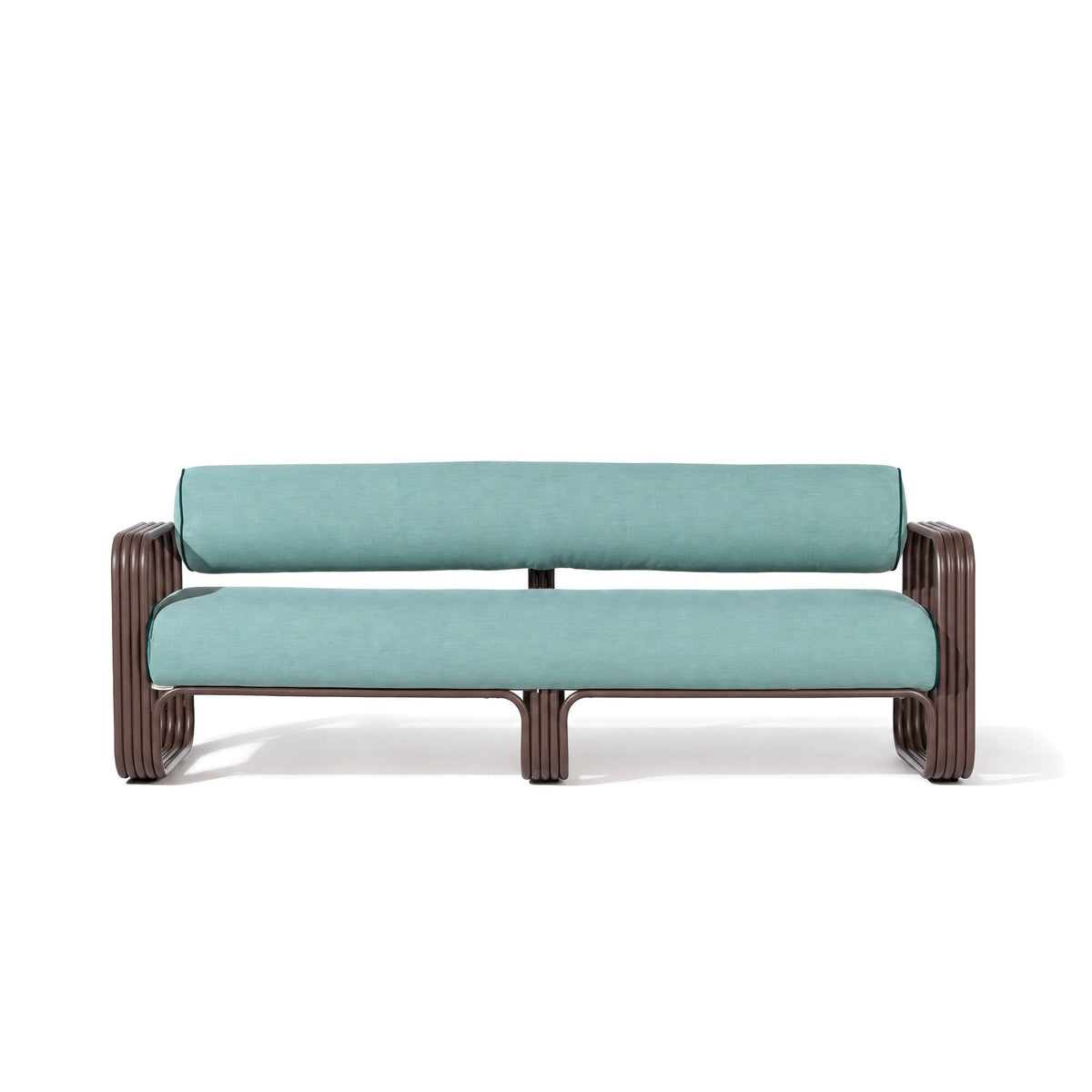 Contini Sofa in Rivie Green | Merlot Frame Contini Sofa Kit Business & Pleasure Co Aus 