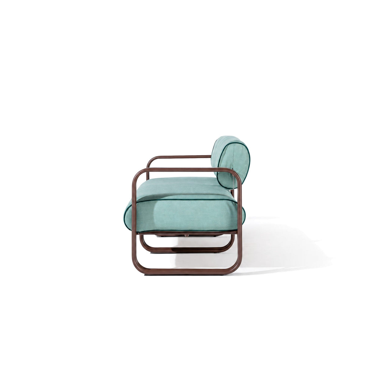 Contini Sofa in Rivie Green | Merlot Frame Contini Sofa Kit Business & Pleasure Co Aus 