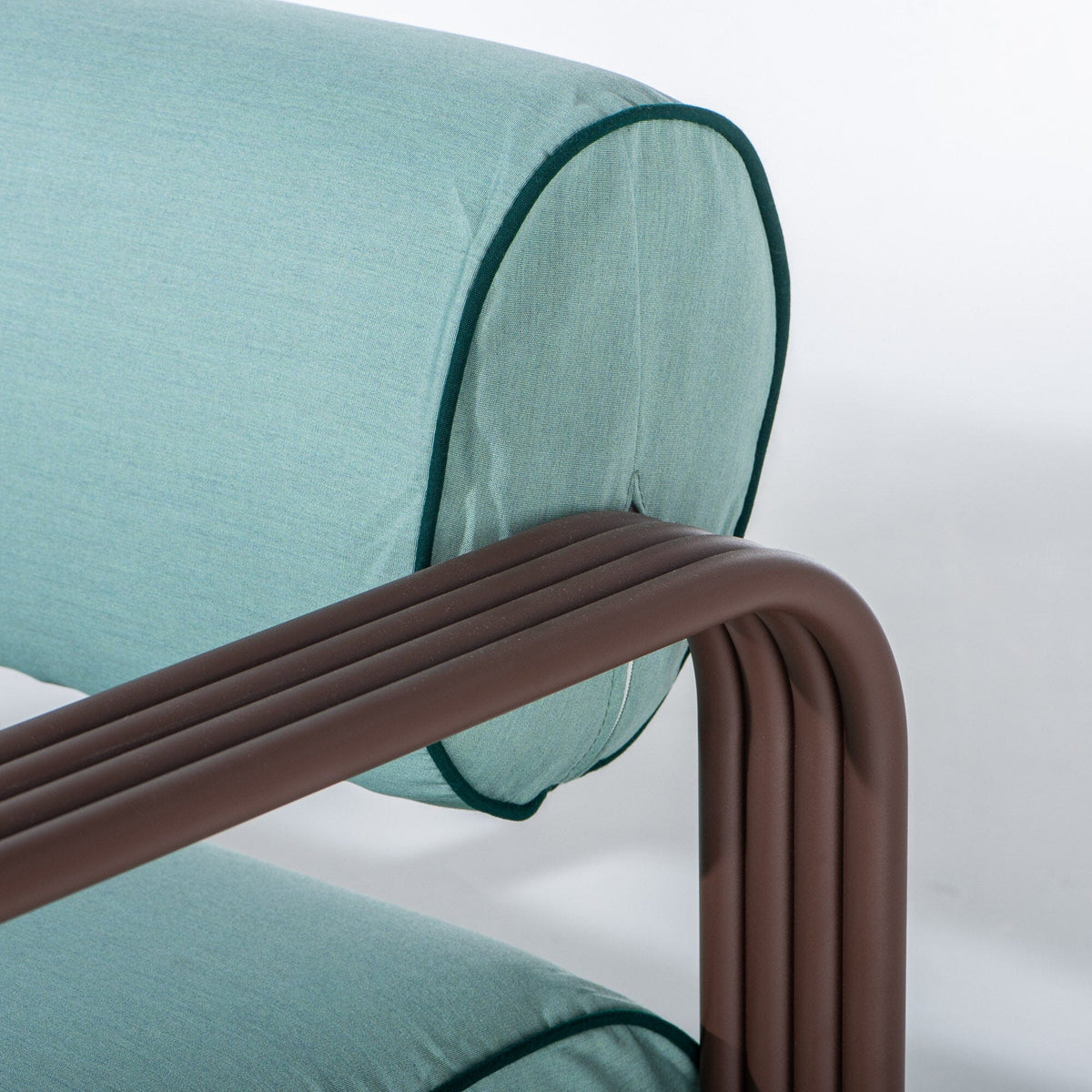 Contini Sofa in Rivie Green | Merlot Frame Contini Sofa Kit Business & Pleasure Co Aus 