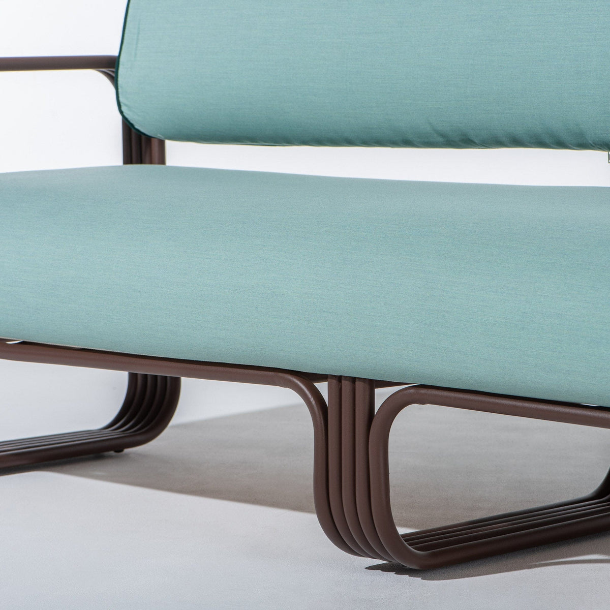 Contini Sofa in Rivie Green | Merlot Frame Contini Sofa Kit Business & Pleasure Co Aus 