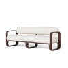 Swatch for Contini Sofa Kit in Boucle Antique White | Merlot Frame
