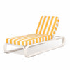 Swatch for The Contini Sun Lounger in Crew Mimosa Yellow Stripe | Antique White Frame