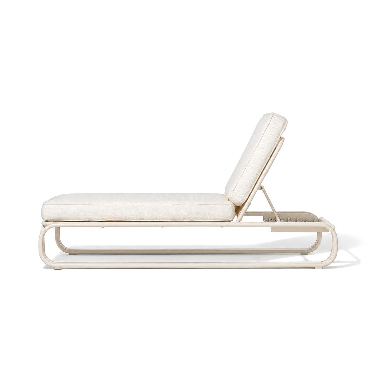The Contini Sun Lounger in Boucle Antique White | Antique White Frame Contini Sun Lounger Kit Business & Pleasure Co Aus 
