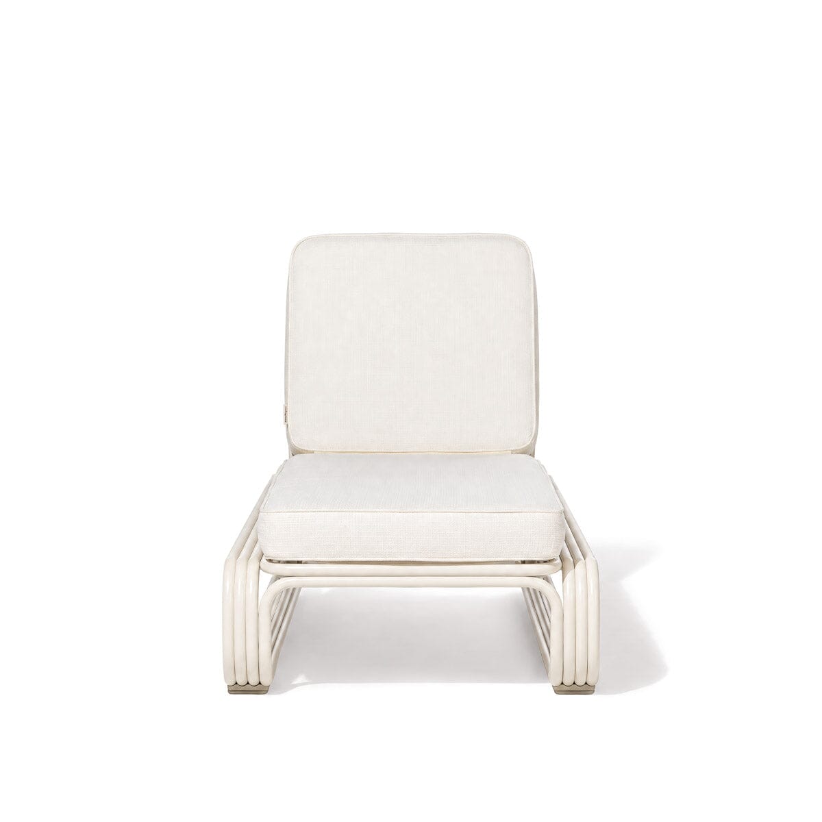 The Contini Sun Lounger in Boucle Antique White | Antique White Frame Contini Sun Lounger Kit Business & Pleasure Co Aus 