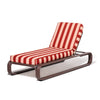 Swatch for Contini Sun Lounger in Terry Terracotta Stripe | Merlot Frame