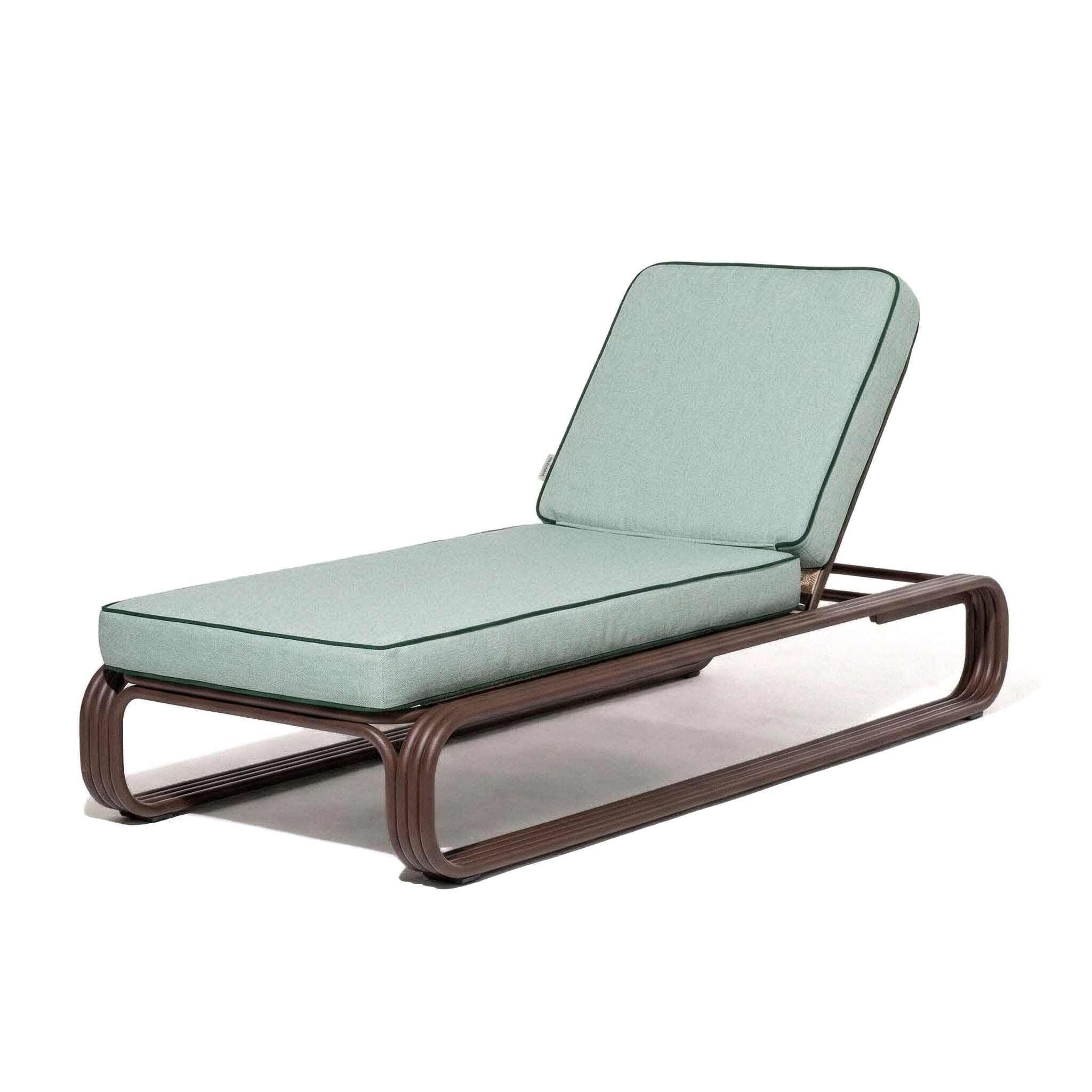 Product image of The Contini Sun Lounger in Rivie Green | Merlot Frame Contini Sun Lounger Kit Business & Pleasure Co Aus 