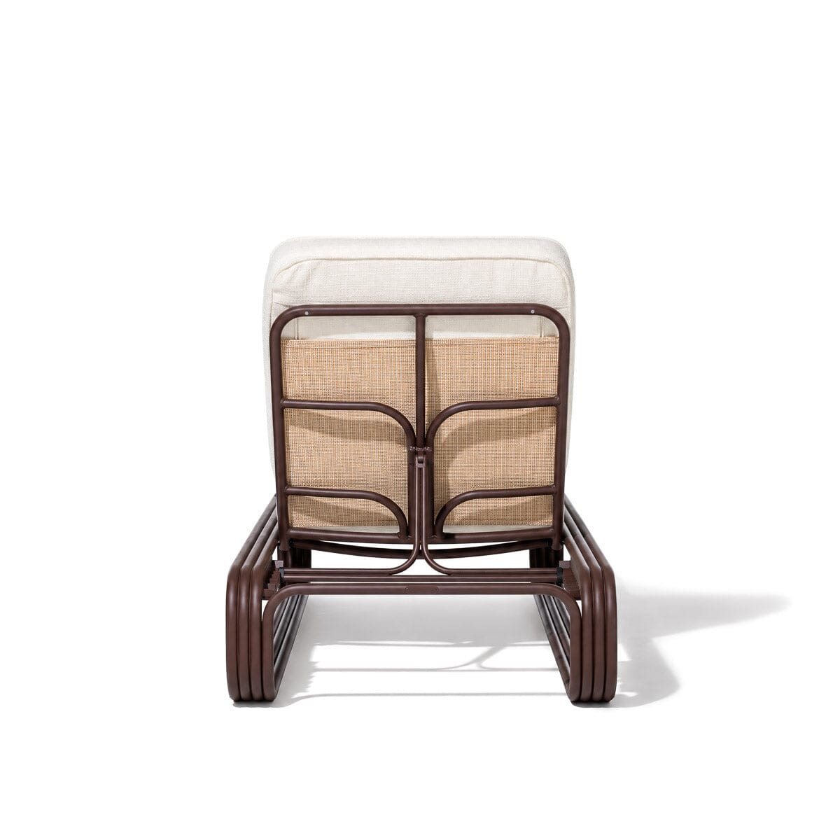 The Contini Sun Lounger in Boucle Antique White | Merlot Frame Contini Sun Lounger Kit Business & Pleasure Co Aus 