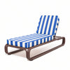 Swatch for Contini Sun Lounger in Crew Mediterranean Blue Stripe | Merlot