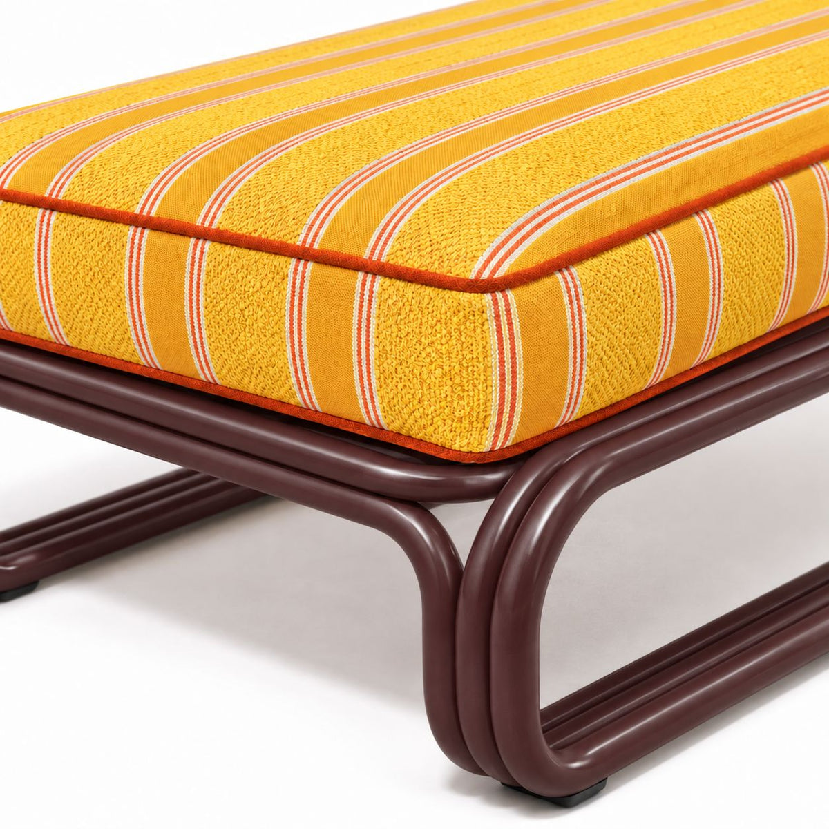 Contini Sun Lounger in Bistro Papaya Stripe | Merlot Contini Sun Lounger Kit Business & Pleasure Co Aus 