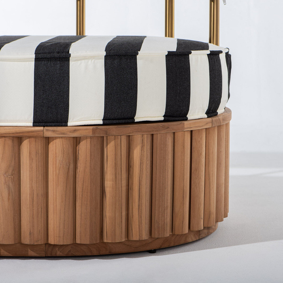 Daisy Sofa in Crew Vintage Black Stripe | Teakwood Frame Daisy Sofa Kit Business & Pleasure Co Aus 