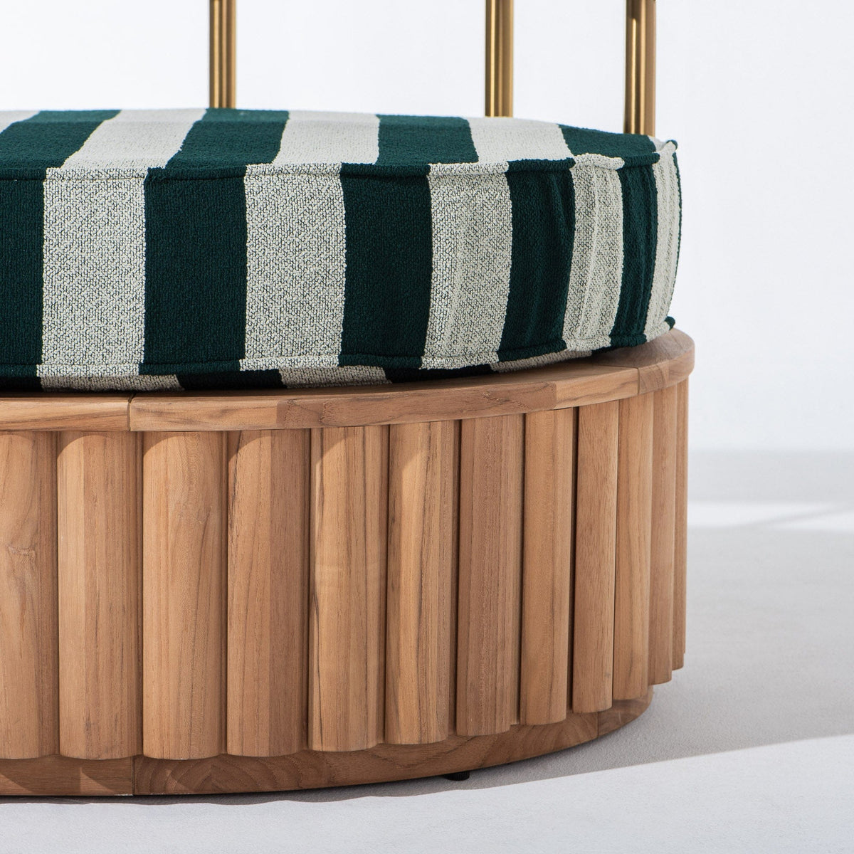 Daisy Sofa in Terry Green Stripe | Teakwood Frame Daisy Sofa Kit Business & Pleasure Co Aus 
