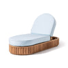 Swatch for The Daisy Sun Lounger in Sky Blue | Teakwood Frame