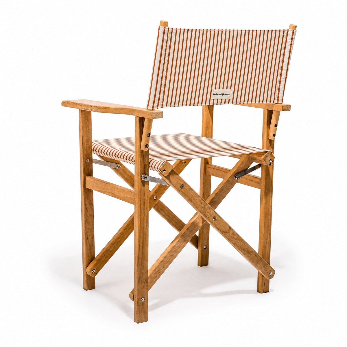The Wes Director Chair in Monaco Les Sirenuse | Teakwood Gold Frame Wes Director Chair Kit Business & Pleasure Co. 