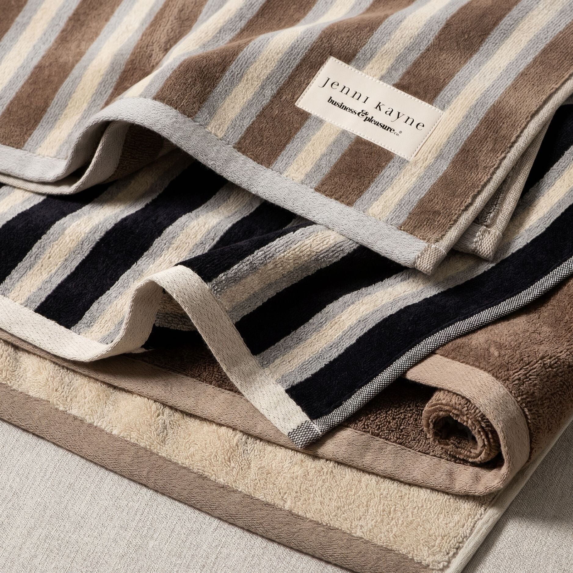 The Beach Towel x Jenni Kayne | California Stripe Beach Towel Business & Pleasure Co Aus 