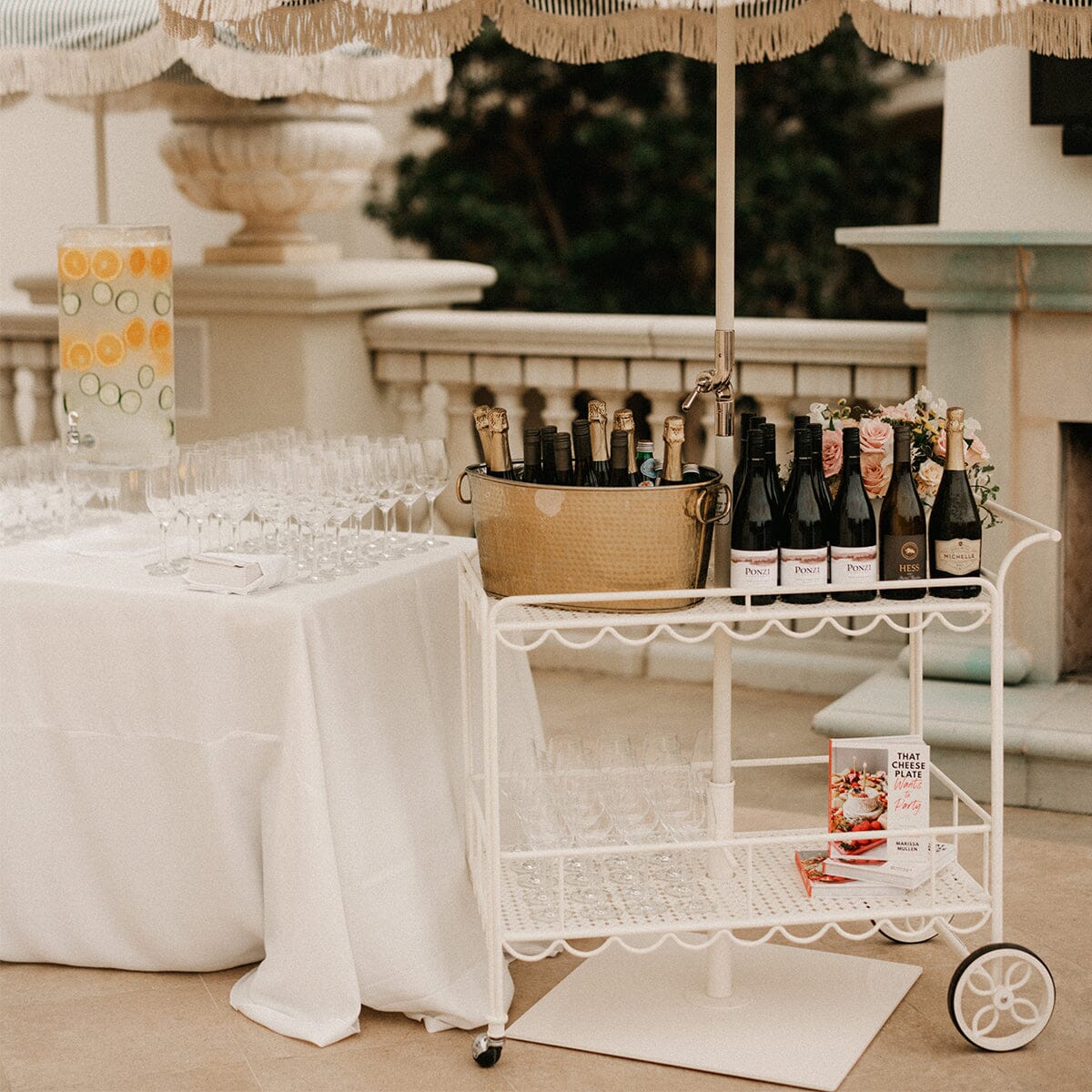 The Al Fresco Bar Cart - Antique White Al Fresco Bar Cart Business & Pleasure Co Aus 