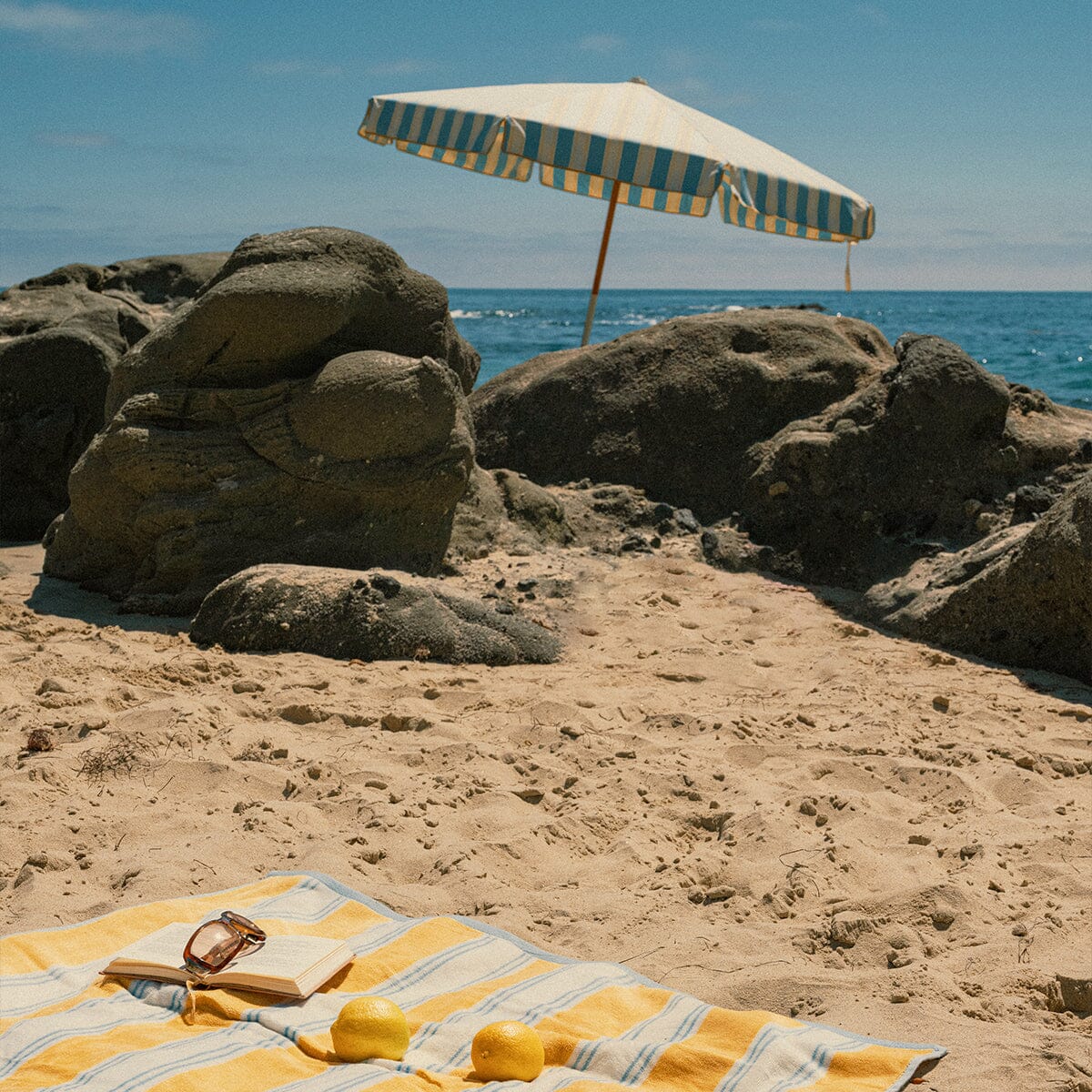 The Amalfi Umbrella - Tuuli Stripe Blue Amalfi Umbrella Business & Pleasure Co. 