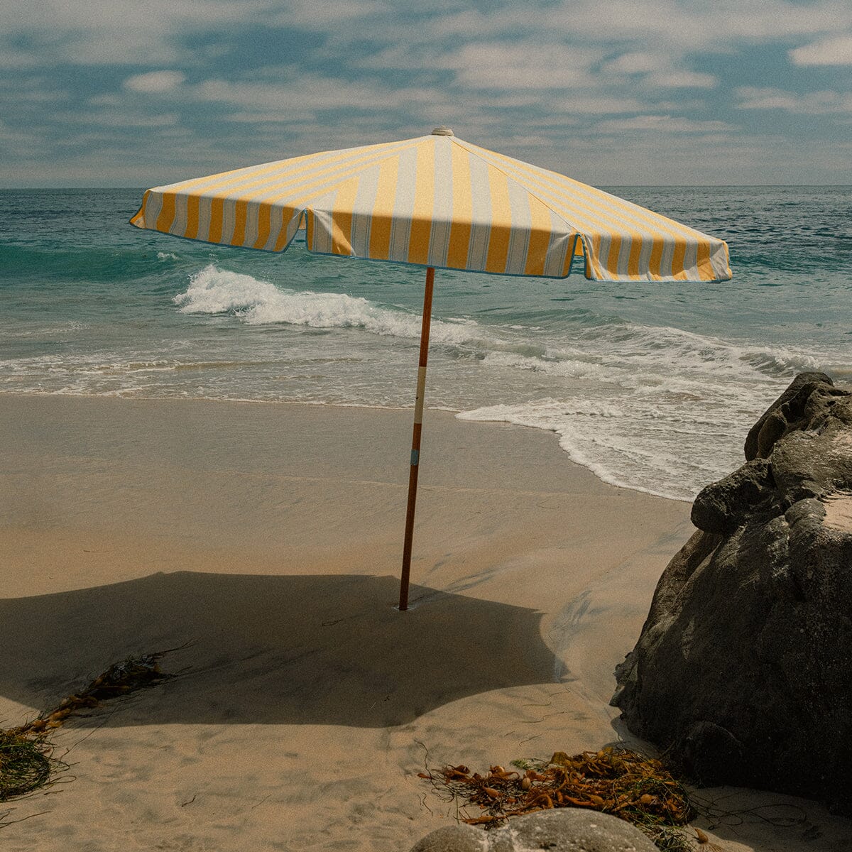 The Amalfi Umbrella - Tuuli Stripe Yellow Amalfi Umbrella Business & Pleasure Co. 