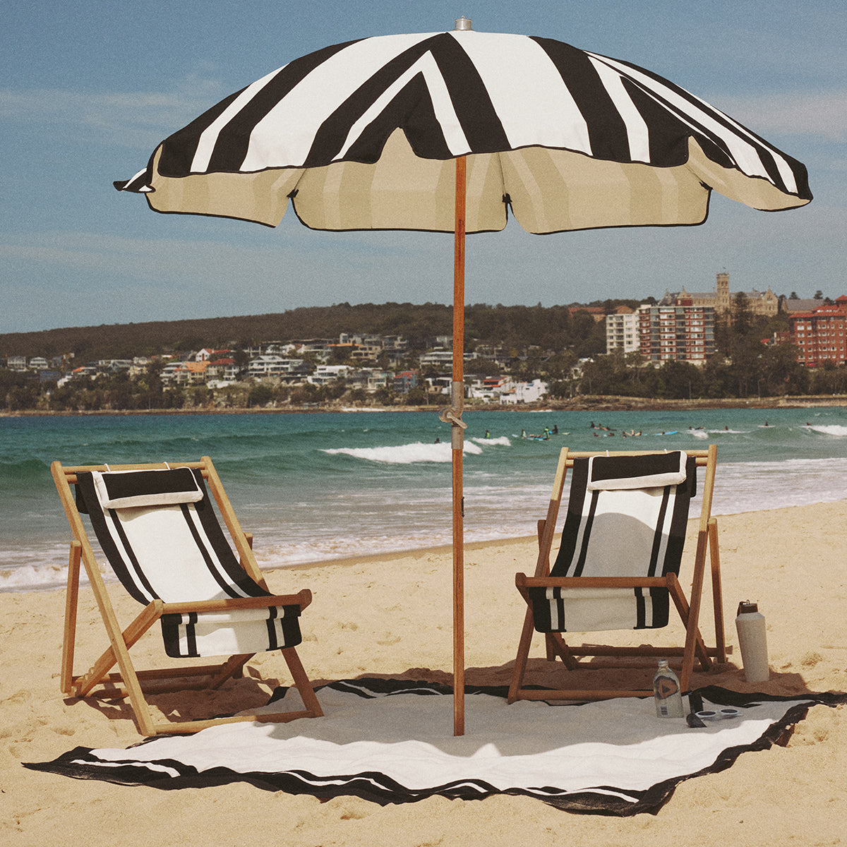 The Beach Blanket - Coco Republic - Black White Beach Blanket Business & Pleasure Co. 