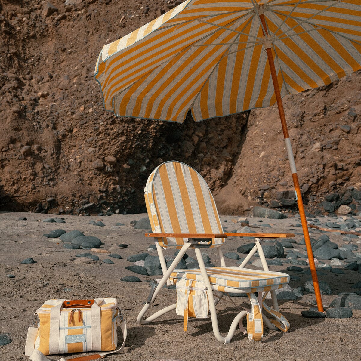 The Pam Chair - Tuuli Stripe Yellow Pam Chair Business & Pleasure Co. 