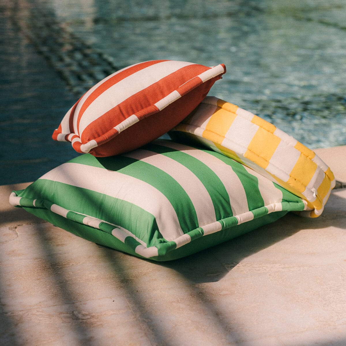 The Euro Throw Pillow - Crew Canyon Green Stripe Euro Throw Pillow Business & Pleasure Co. 
