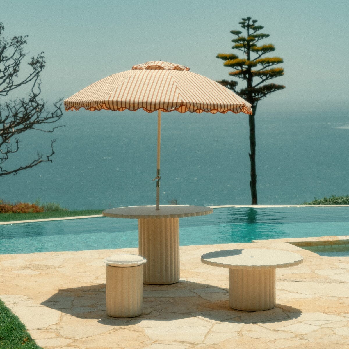 The Club Umbrella - Monaco Le Sirenuse Stripe Club Umbrella Business & Pleasure Co. 