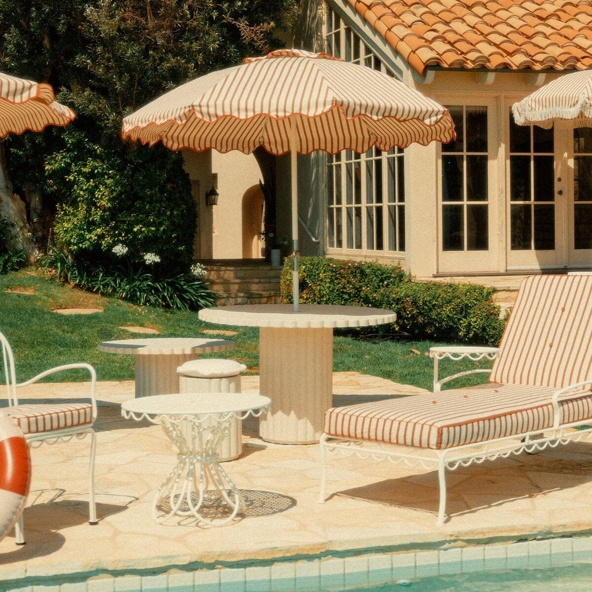 The Club Umbrella - Monaco Le Sirenuse Stripe Club Umbrella Business & Pleasure Co. 