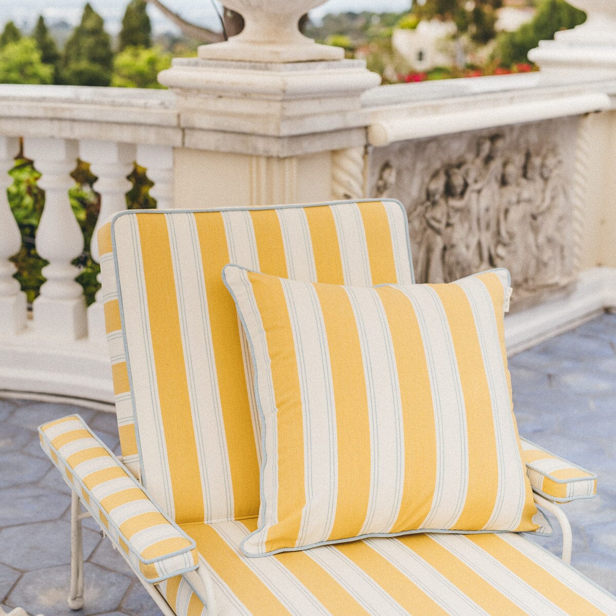 The Euro Throw Pillow - Tuuli Stripe Yellow Euro Throw Pillow Business & Pleasure Co. 