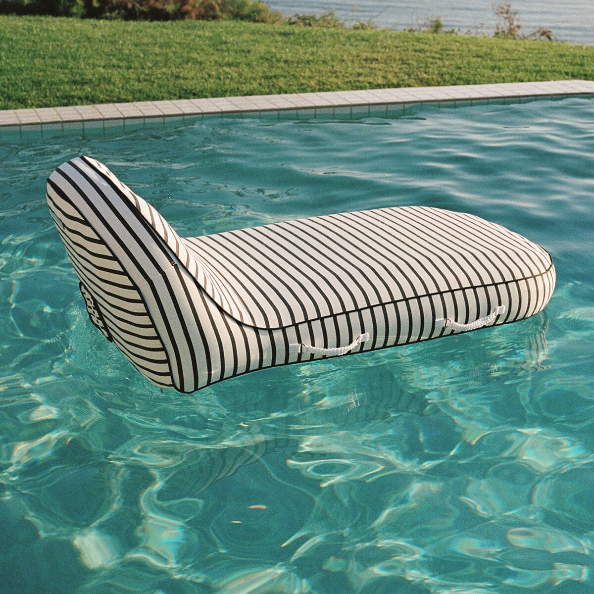 The Pool Lounger - Monaco Black Stripe Pool Lounger Business & Pleasure Co. 