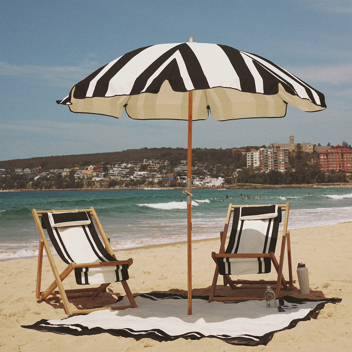 The Premium Beach Umbrella - Coco Republic - Black White