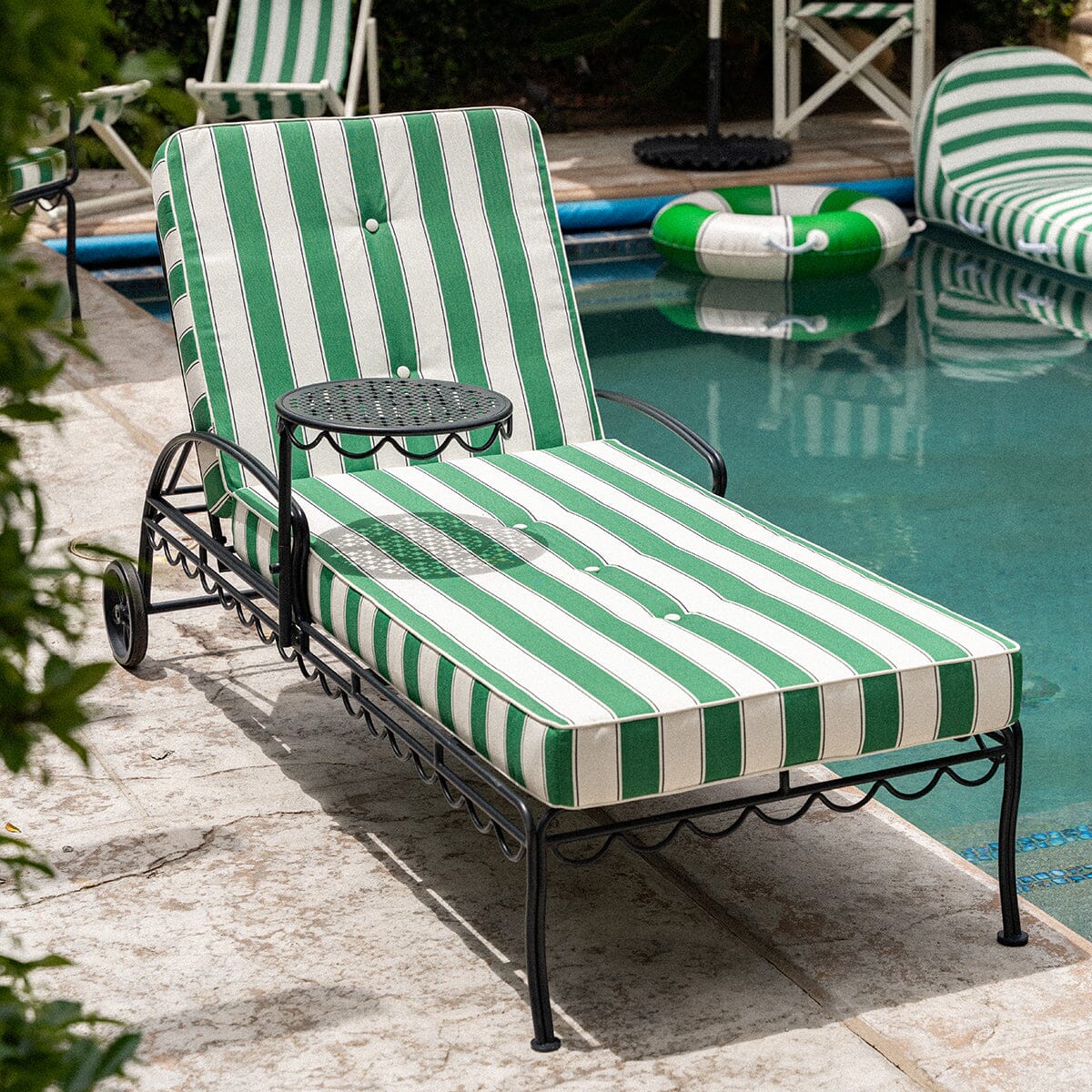 The Al Fresco Sun Lounger Cushion - STAUD Stripe Al Fresco Sun Lounger Cushions Business & Pleasure Co Aus 