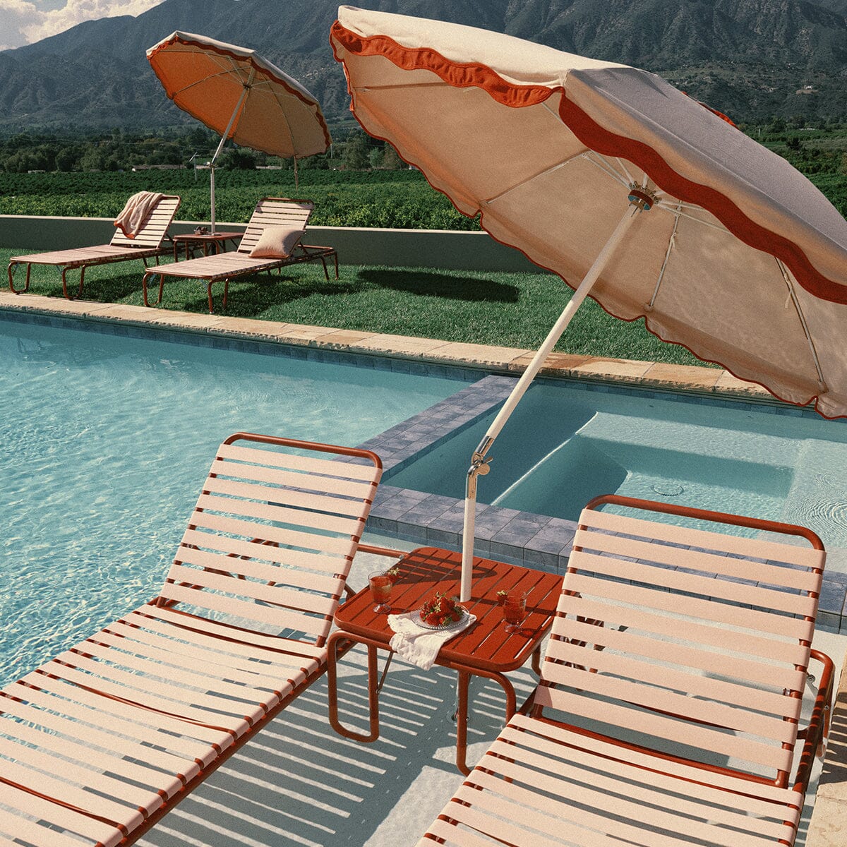 The Sunliner Lounger - Terracotta Red Sunliner Lounger Business & Pleasure Co. 