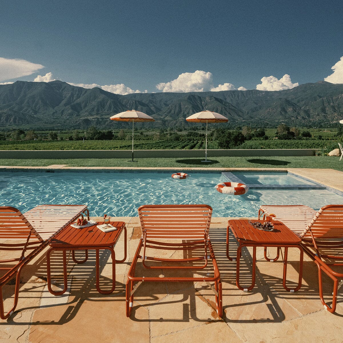 The Sunliner Lounger - Terracotta Red Sunliner Lounger Business & Pleasure Co. 