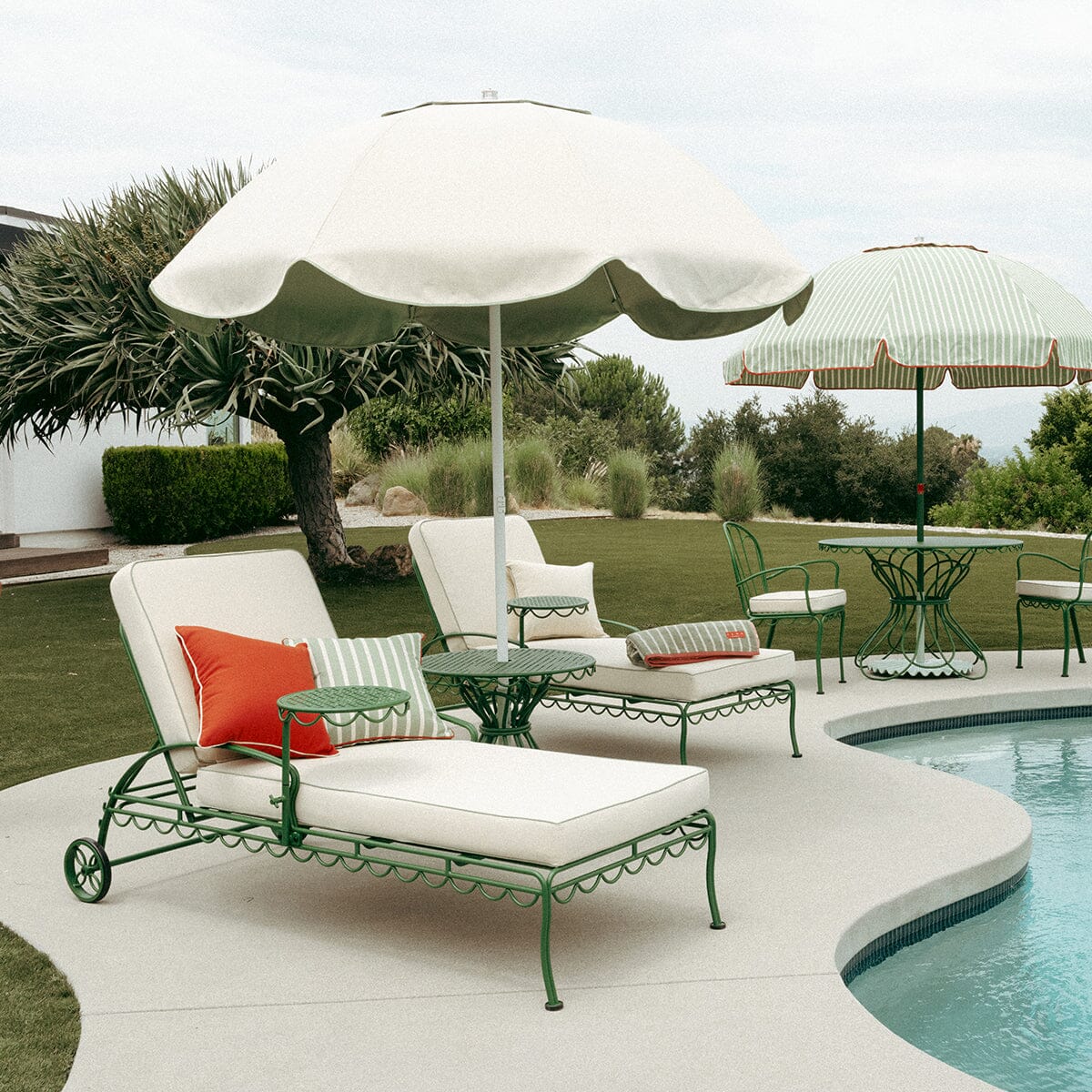 The Al Fresco Sun Lounger Cushion - Elsa Cream Al Fresco Sun Lounger Cushions Business & Pleasure Co Aus 