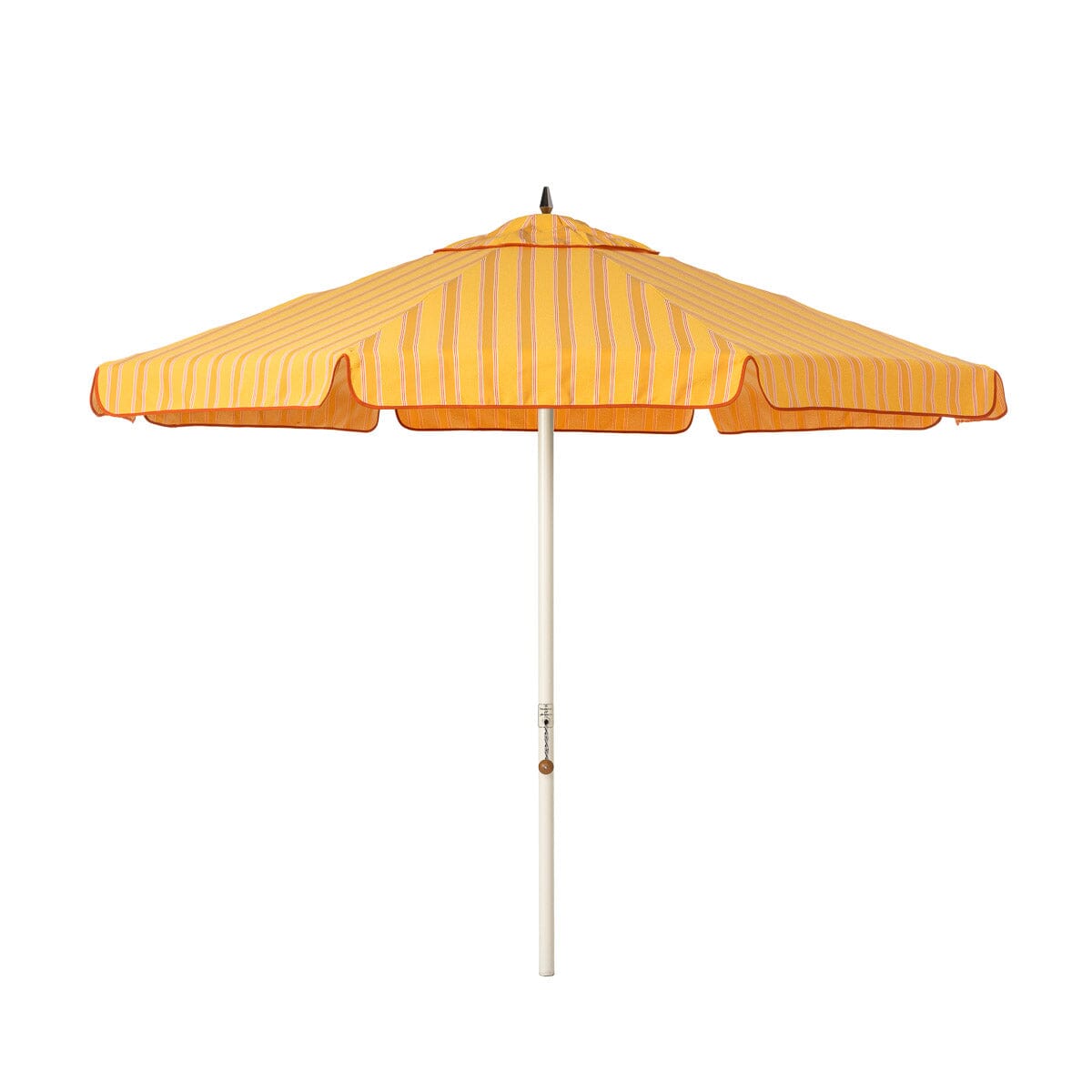 Resort Market Umbrella | Bistro Papaya Stripe & Antique White Frame Resort Market Umbrella Kit Business & Pleasure Co Aus 10' 