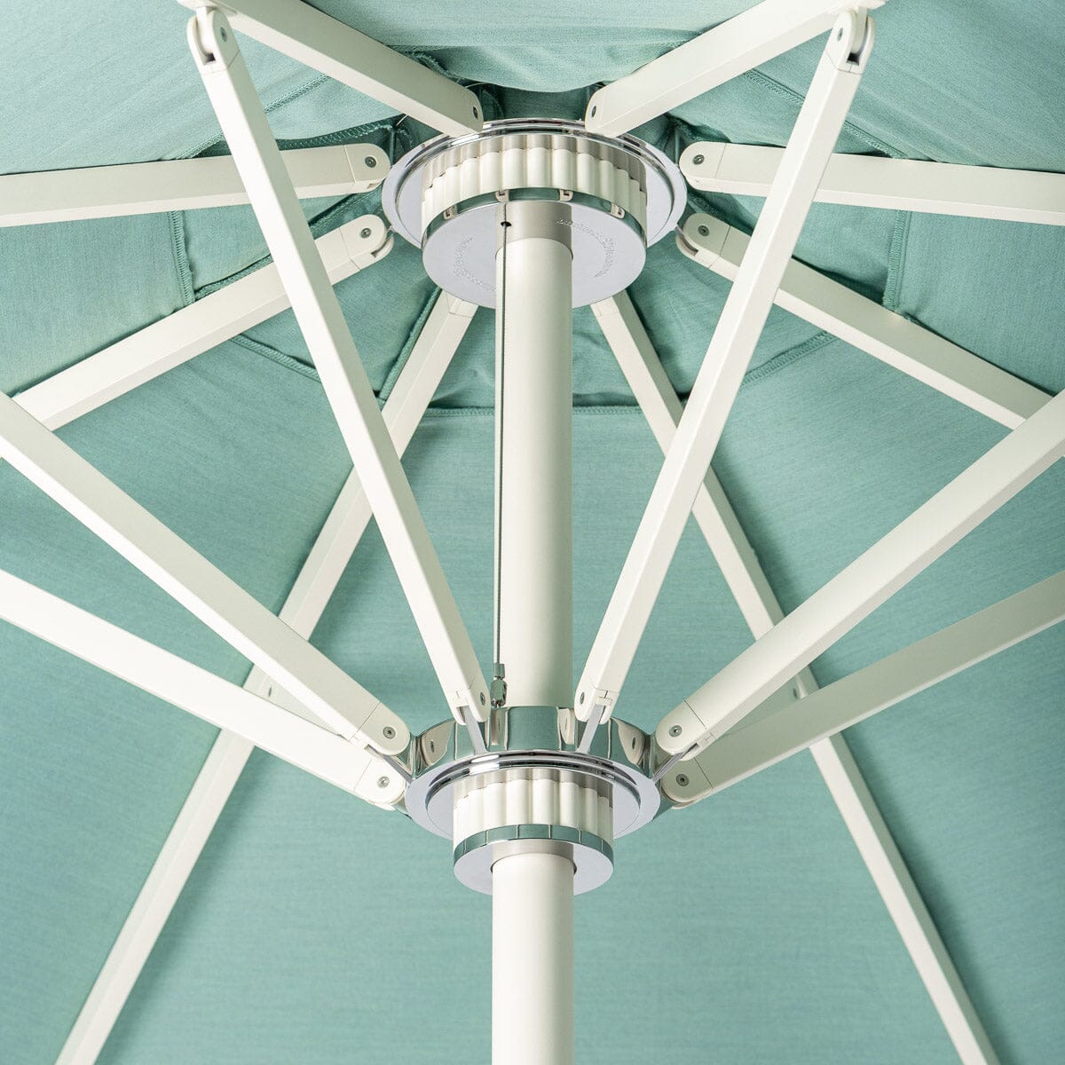 Resort Market Umbrella | Rivie Green & Antique White Frame Resort Market Umbrella Kit Business & Pleasure Co Aus 