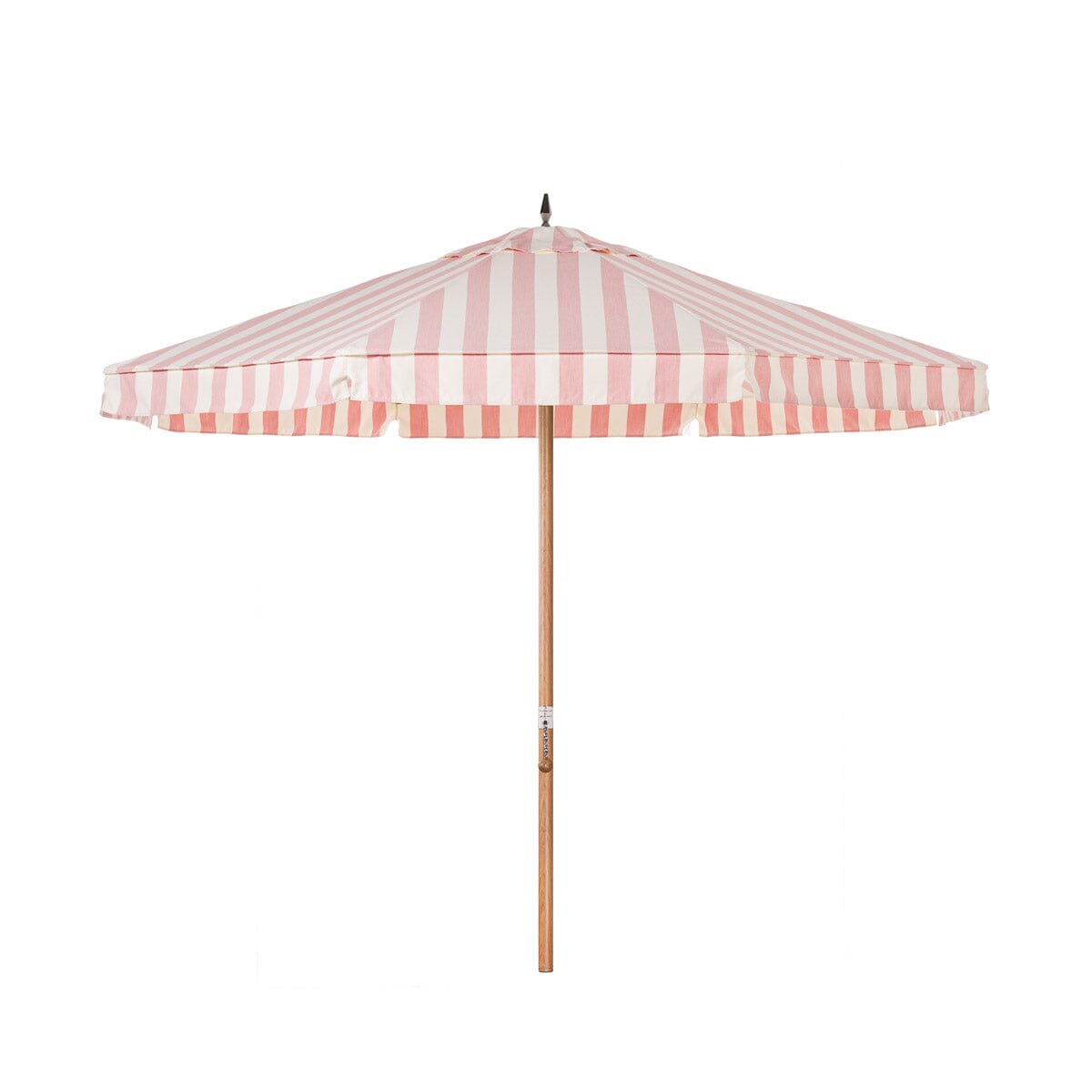 Product image of The Resort Market Umbrella in Crew Pink Stripe | Transfer Teak Frame Resort Market Umbrella Kit Business & Pleasure Co Aus 