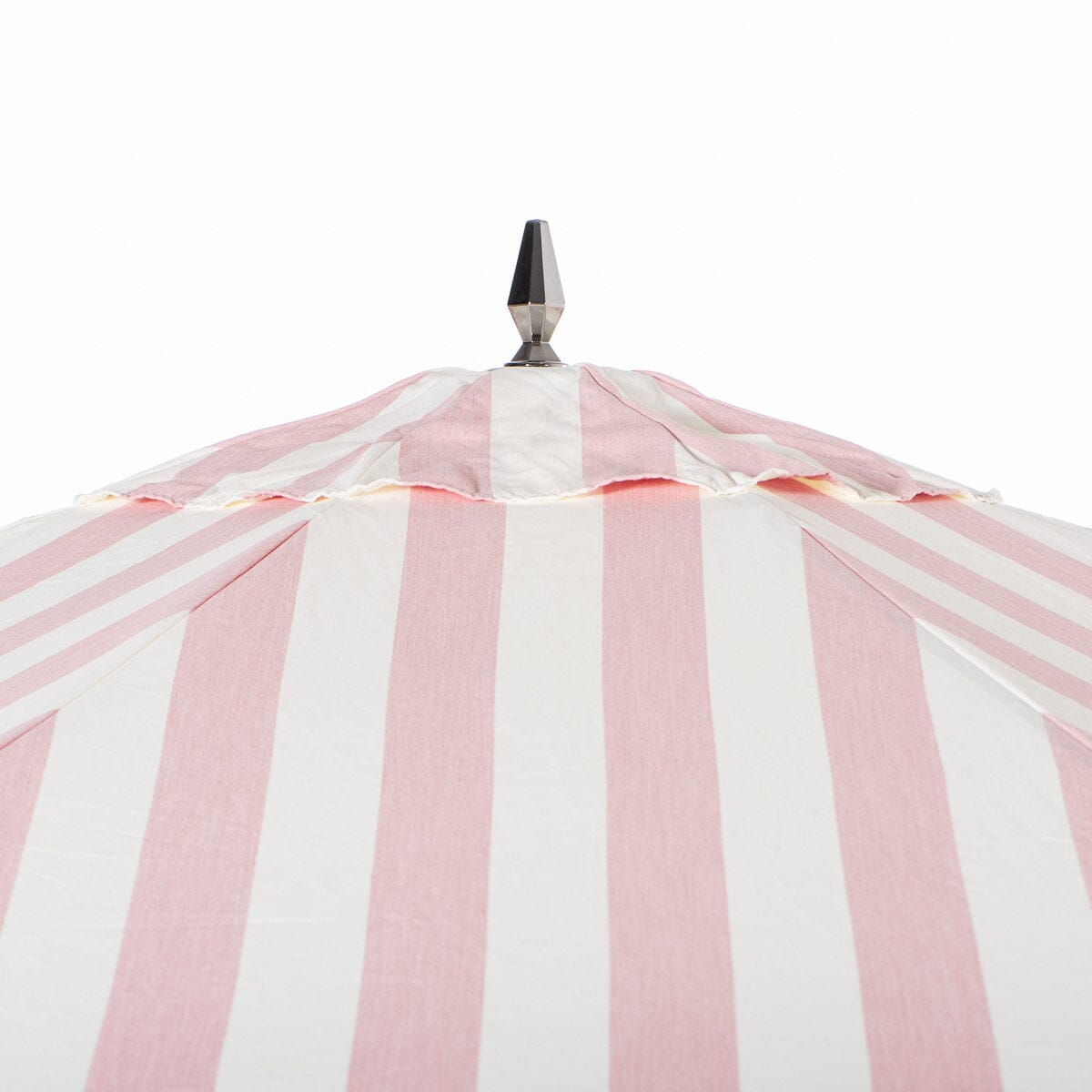 The Resort Market Umbrella in Crew Pink Stripe | Transfer Teak Frame Resort Market Umbrella Kit Business & Pleasure Co Aus 