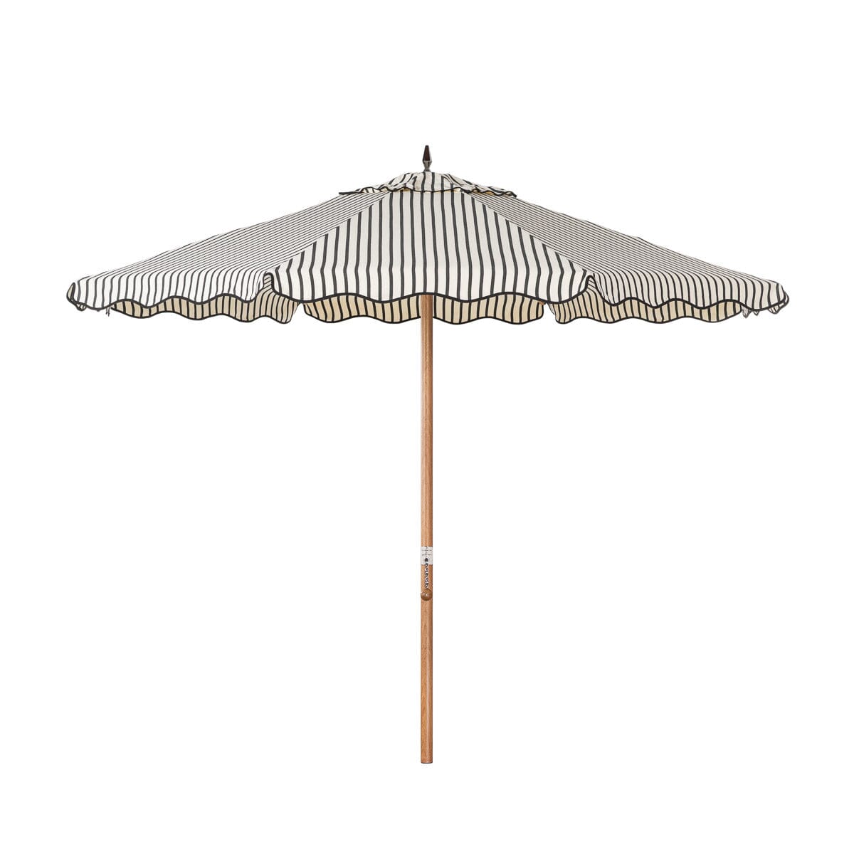 Product image of Resort Market Umbrella | Monaco Black Stripe & Transfer Teak Frame Resort Market Umbrella Kit Business & Pleasure Co Aus 