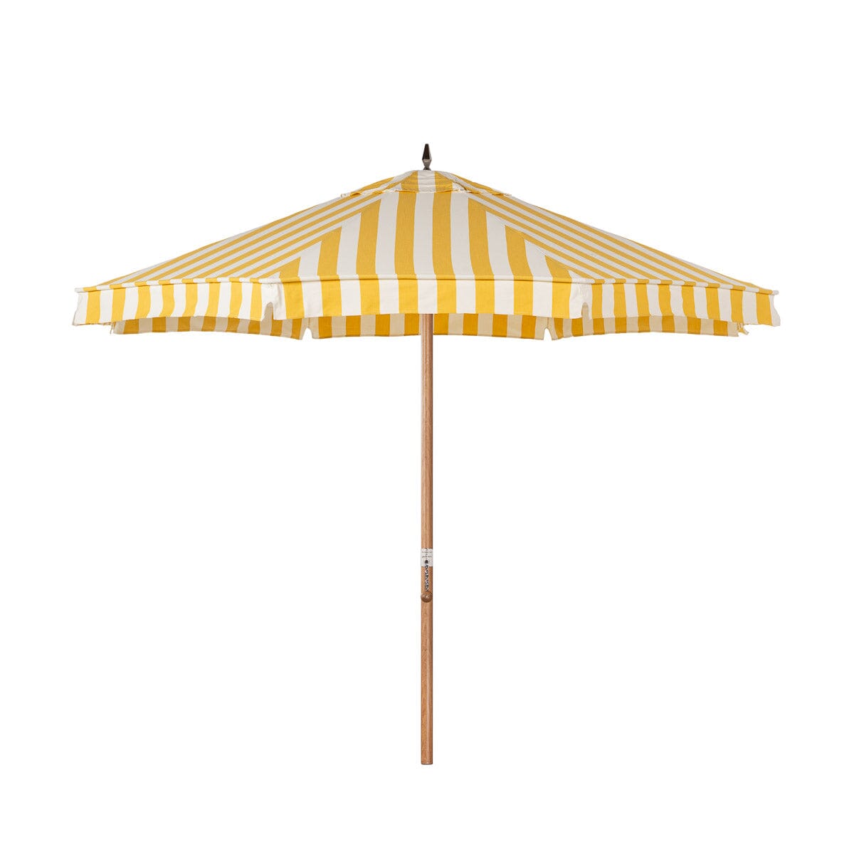 Product image of Resort Market Umbrella | Crew Mimosa Yellow Stripe & Transfer Teak Frame Resort Market Umbrella Kit Business & Pleasure Co Aus 