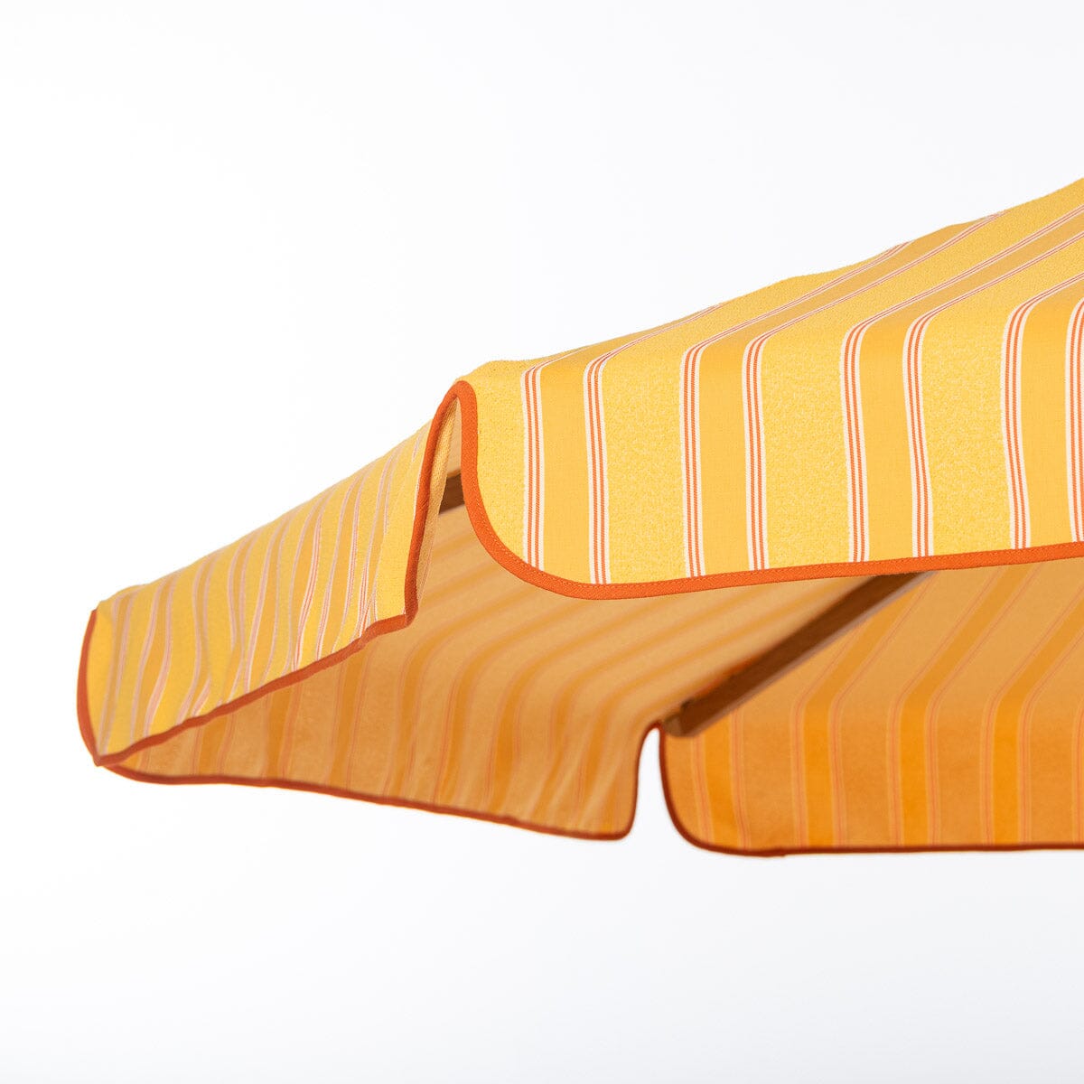Resort Market Umbrella | Bistro Papaya Stripe & Transfer Teak Frame Resort Market Umbrella Kit Business & Pleasure Co Aus 