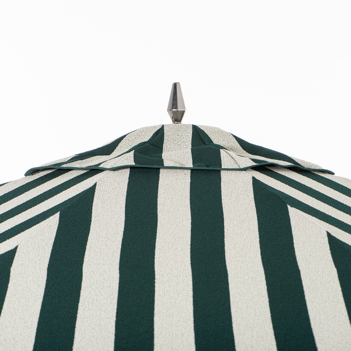 The Resort Market Umbrella in Terry Green Stripe | Antique White Frame Resort Market Umbrella Kit Business & Pleasure Co Aus 