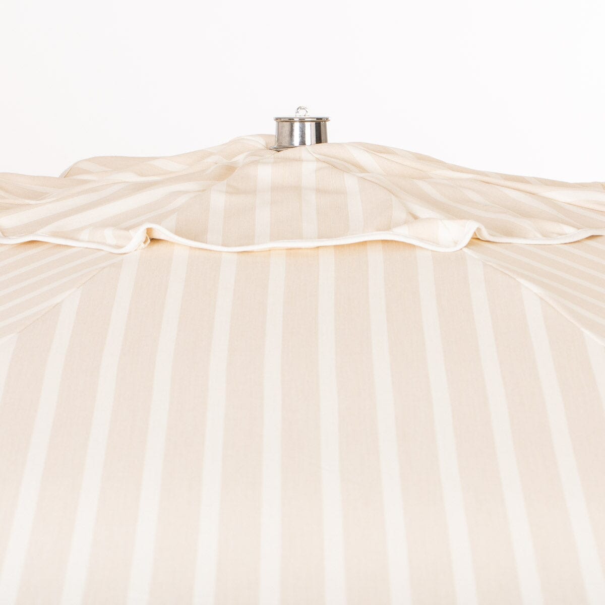 Terrace Umbrella in Monaco Natural Stripe | Antique White Frame Terrace Umbrella Kit Business & Pleasure Co Aus 