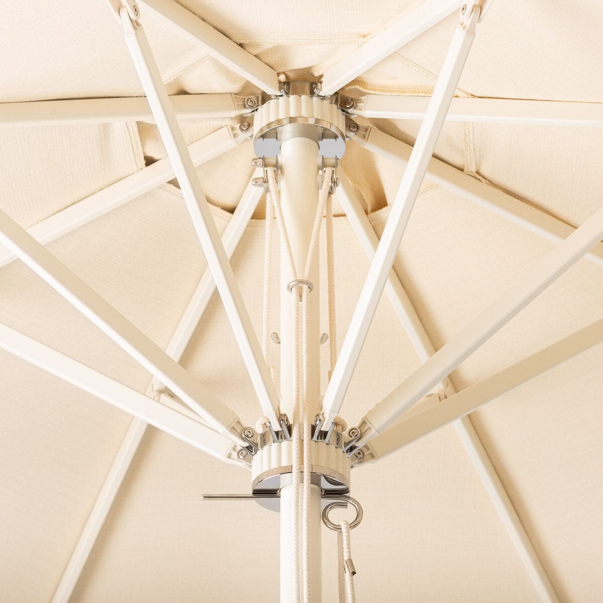 Terrace Umbrella in Tiki Natural | Antique White Frame Terrace Umbrella Kit Business & Pleasure Co Aus 
