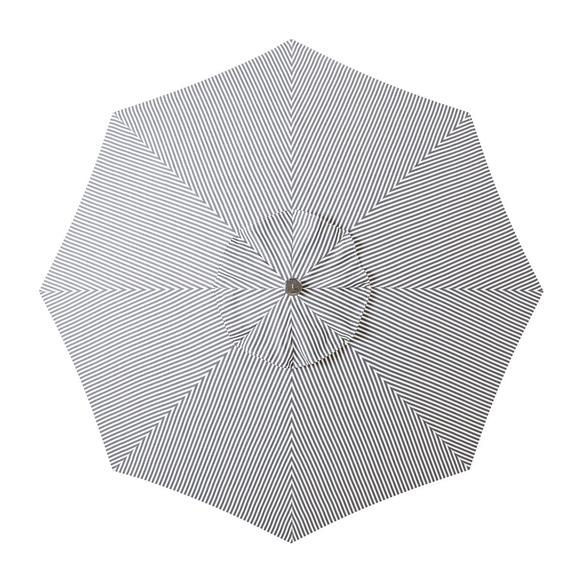 Terrace Umbrella in Lauren's Navy Stripe | Antique White Frame Terrace Umbrella Kit Business & Pleasure Co Aus 